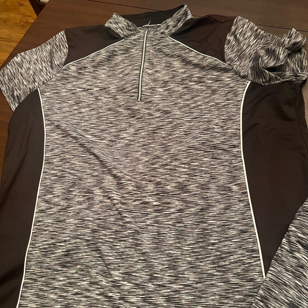 Woman’s Black and Gray Athletic GOLF Shirt with matching skirt